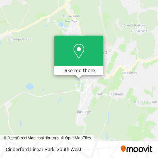 Cinderford Linear Park map