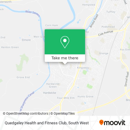 Quedgeley Health and Fitness Club map