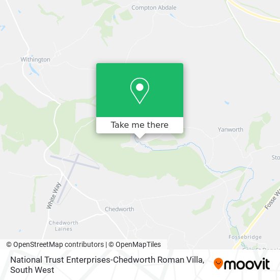 National Trust Enterprises-Chedworth Roman Villa map