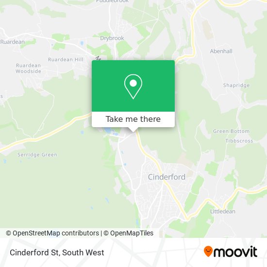 Cinderford St map