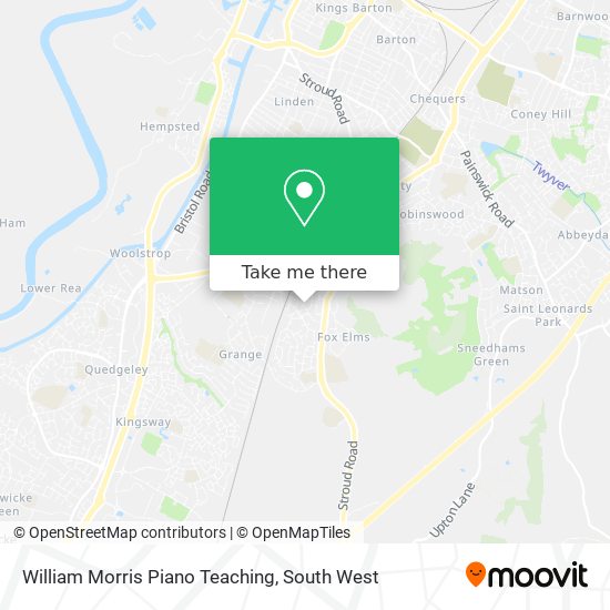 William Morris Piano Teaching map