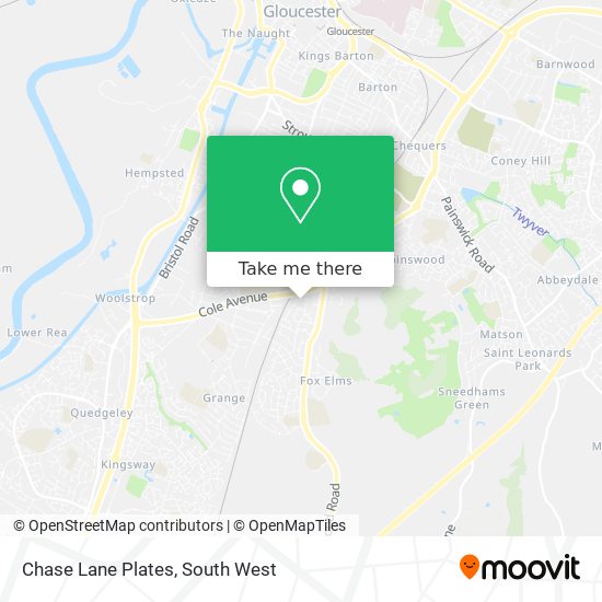 Chase Lane Plates map