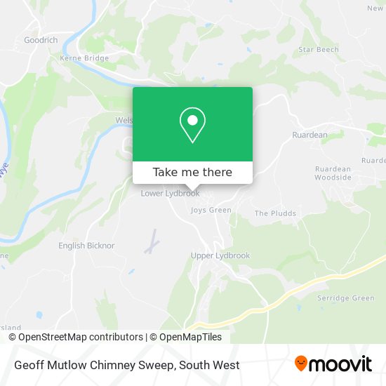 Geoff Mutlow Chimney Sweep map