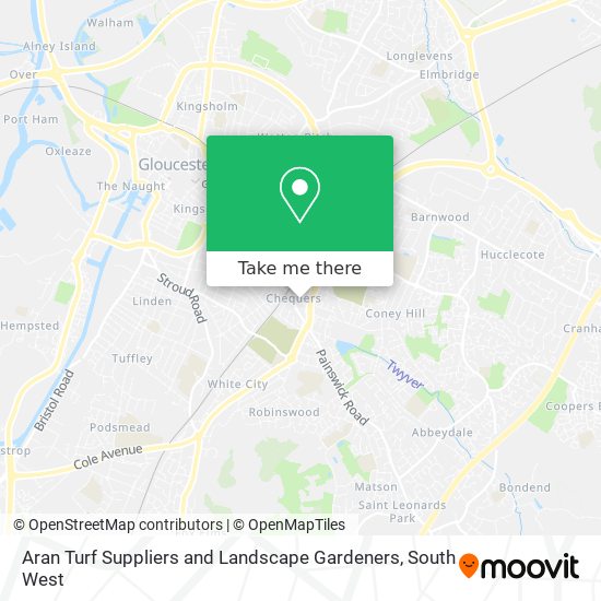 Aran Turf Suppliers and Landscape Gardeners map