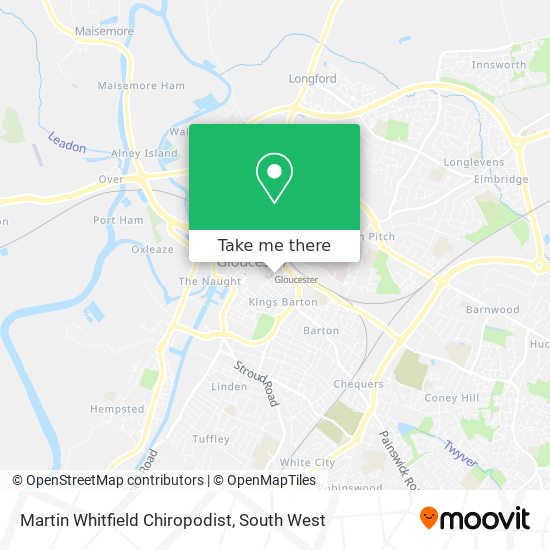 Martin Whitfield Chiropodist map