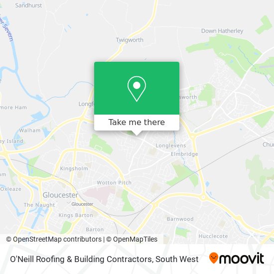 O'Neill Roofing & Building Contractors map