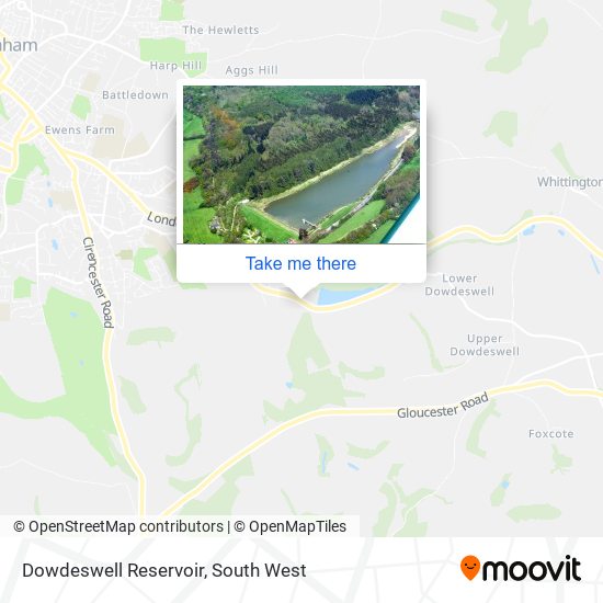 Dowdeswell Reservoir map