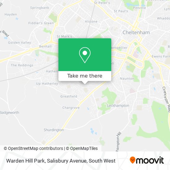 Warden Hill Park, Salisbury Avenue map