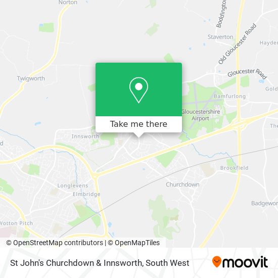 St John's Churchdown & Innsworth map