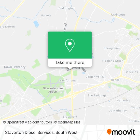 Staverton Diesel Services map