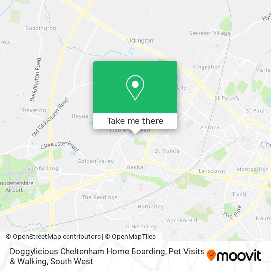 Doggylicious Cheltenham Home Boarding, Pet Visits & Walking map