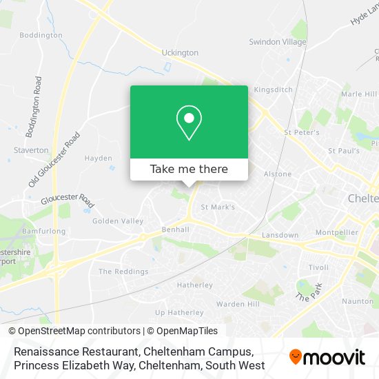 Renaissance Restaurant, Cheltenham Campus, Princess Elizabeth Way, Cheltenham map