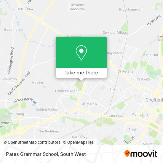 Pates Grammar School map