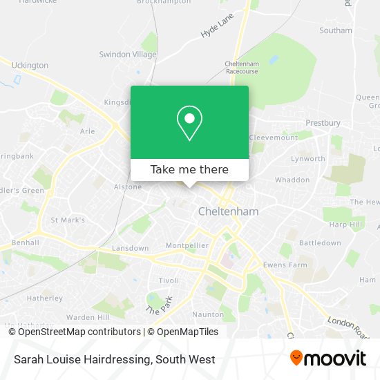 Sarah Louise Hairdressing map