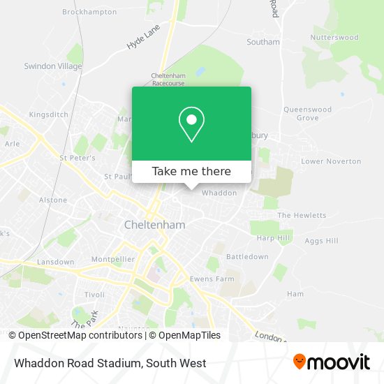 Whaddon Road Stadium map