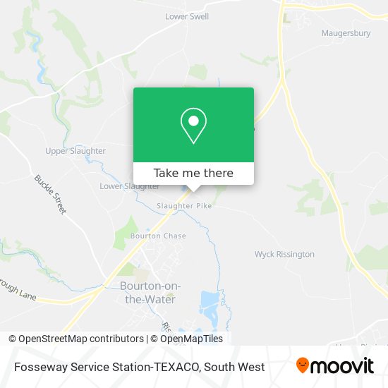 Fosseway Service Station-TEXACO map