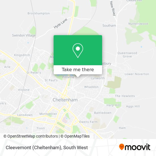 Cleevemont (Cheltenham) map