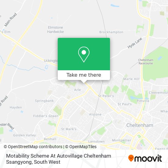 Motability Scheme At Autovillage Cheltenham Ssangyong map