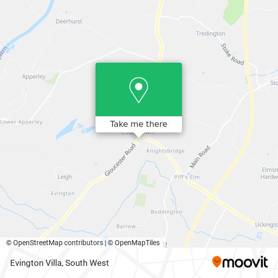 Evington Villa map