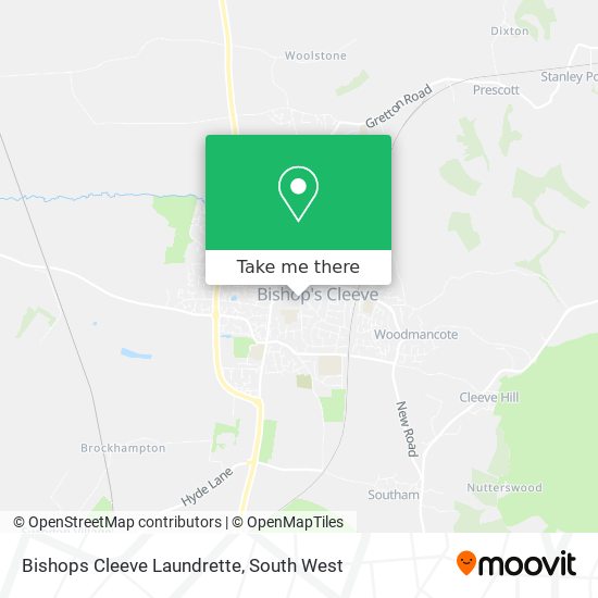 Bishops Cleeve Laundrette map