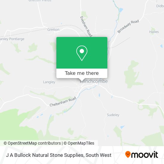 J A Bullock Natural Stone Supplies map