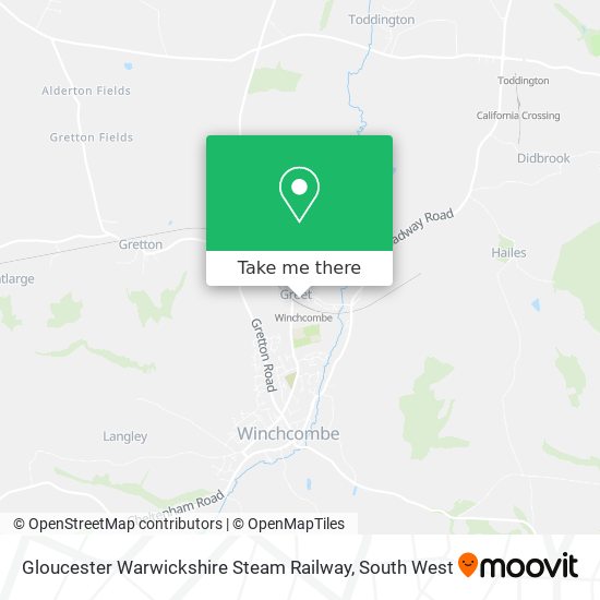 Gloucester Warwickshire Steam Railway map