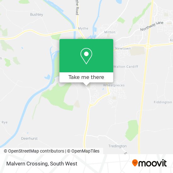 Malvern Crossing map