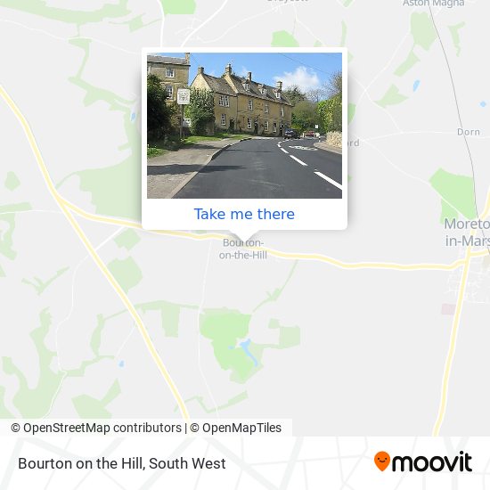 Bourton on the Hill map
