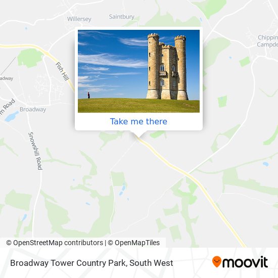Broadway Tower Country Park map