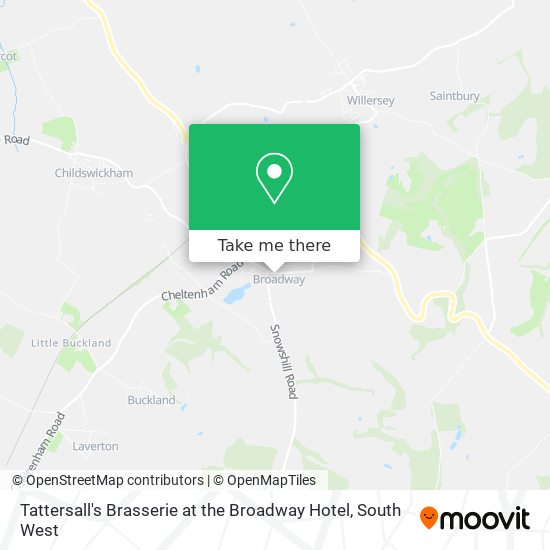 Tattersall's Brasserie at the Broadway Hotel map