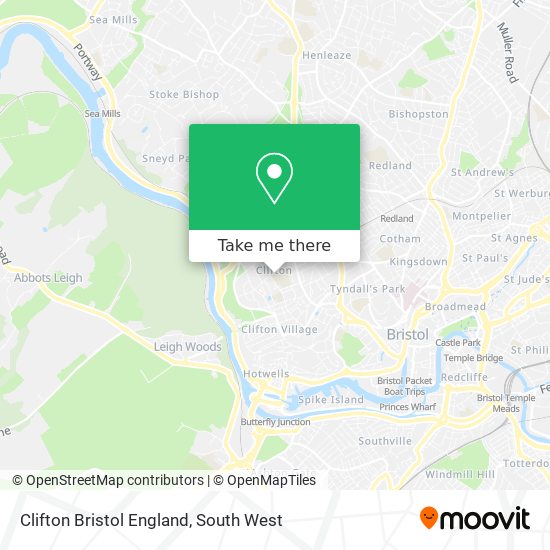 Clifton Bristol England map