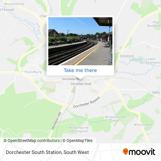 Dorchester South Station map