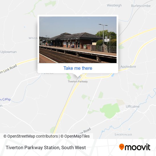 Tiverton Parkway Station map