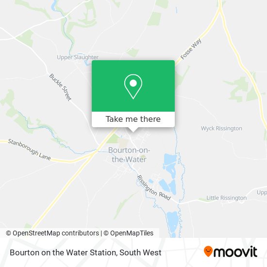 Bourton on the Water Station map