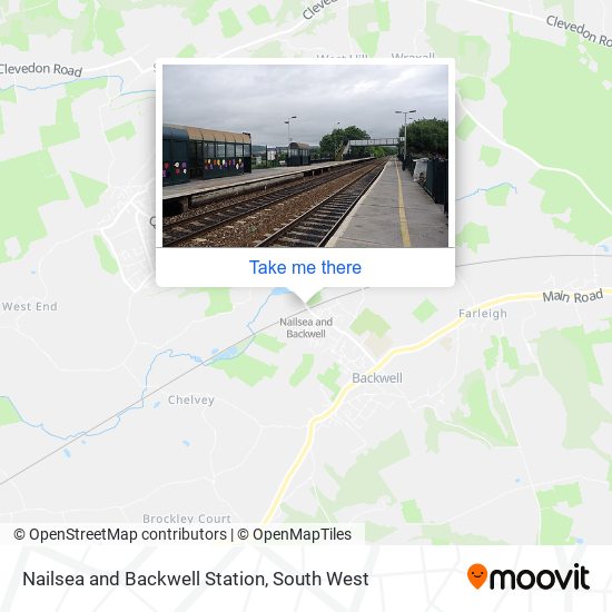 Nailsea and Backwell Station map