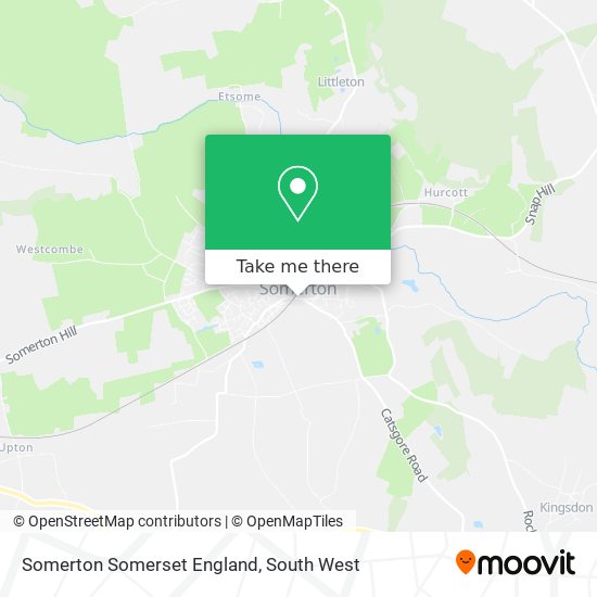 Somerton Somerset England map