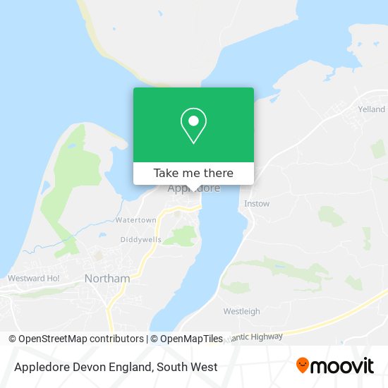 Appledore Devon England map