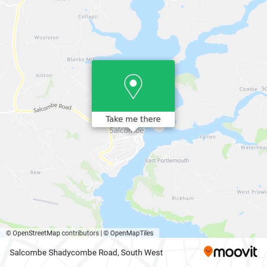 Salcombe Shadycombe Road map