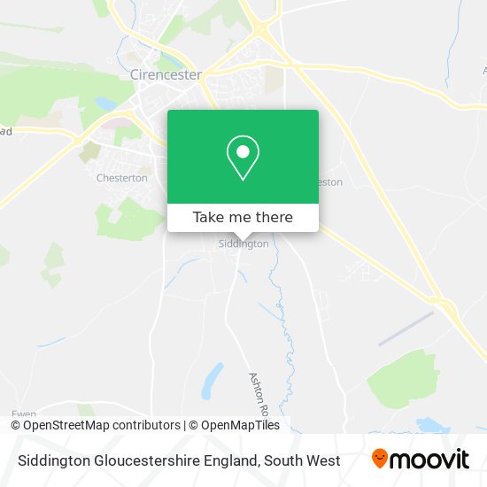 Siddington Gloucestershire England map