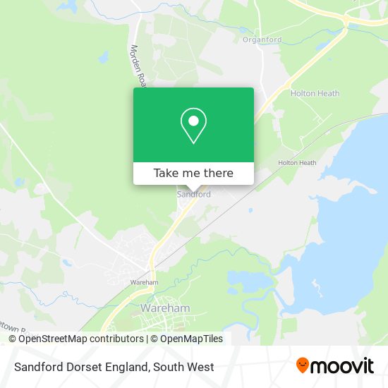 Sandford Dorset England map