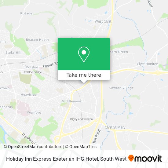 Holiday Inn Express Exeter an IHG Hotel map