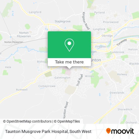 Taunton Musgrove Park Hospital map