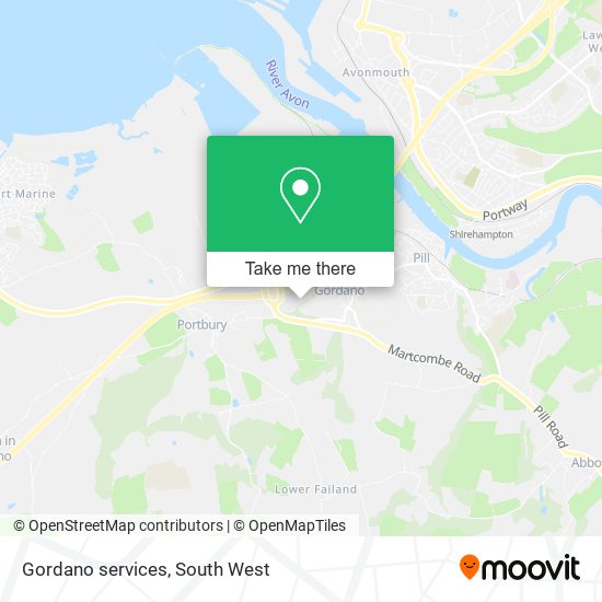 Gordano services map