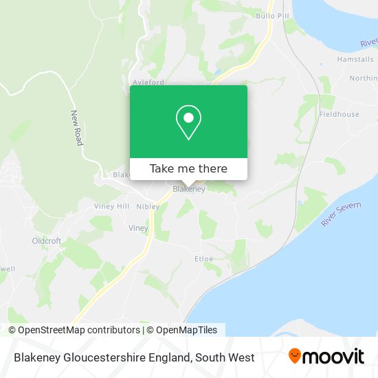 Blakeney Gloucestershire England map