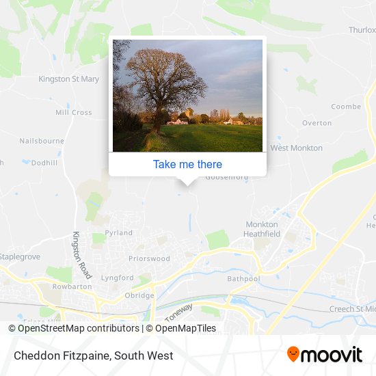 Cheddon Fitzpaine map