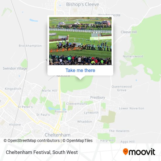 Cheltenham Festival map