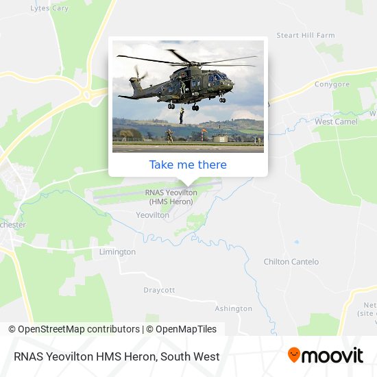 RNAS Yeovilton HMS Heron map