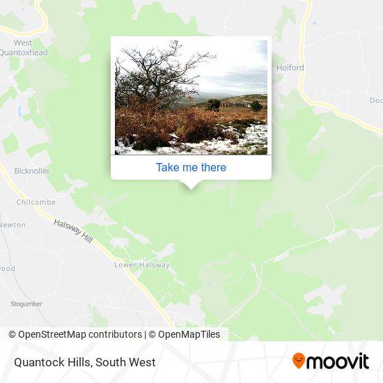Quantock Hills map
