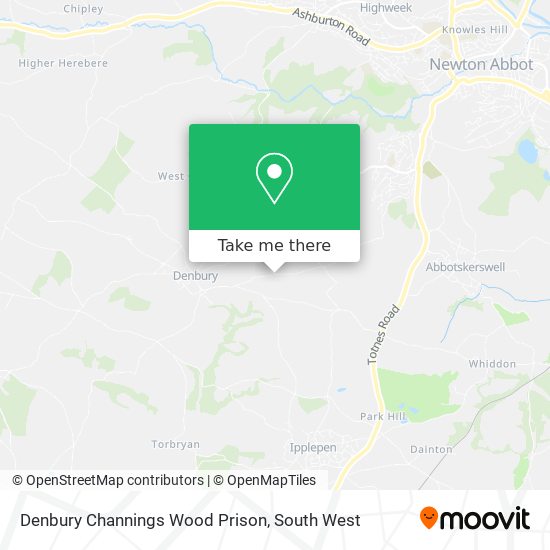 Denbury Channings Wood Prison map