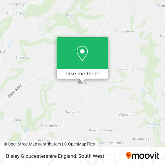 Bisley Gloucestershire England map